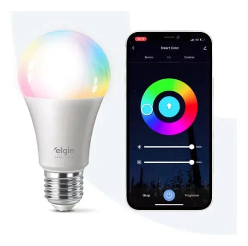 Elgin Smart Color lâmpada LED 10 W RGB Wi-Fi