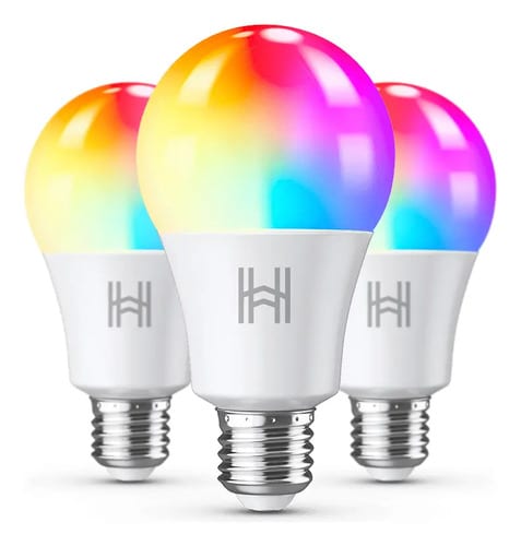 Homefy kit com 3 lâmpadas LED 10 W RGB Wi-Fi, Alexa e Google